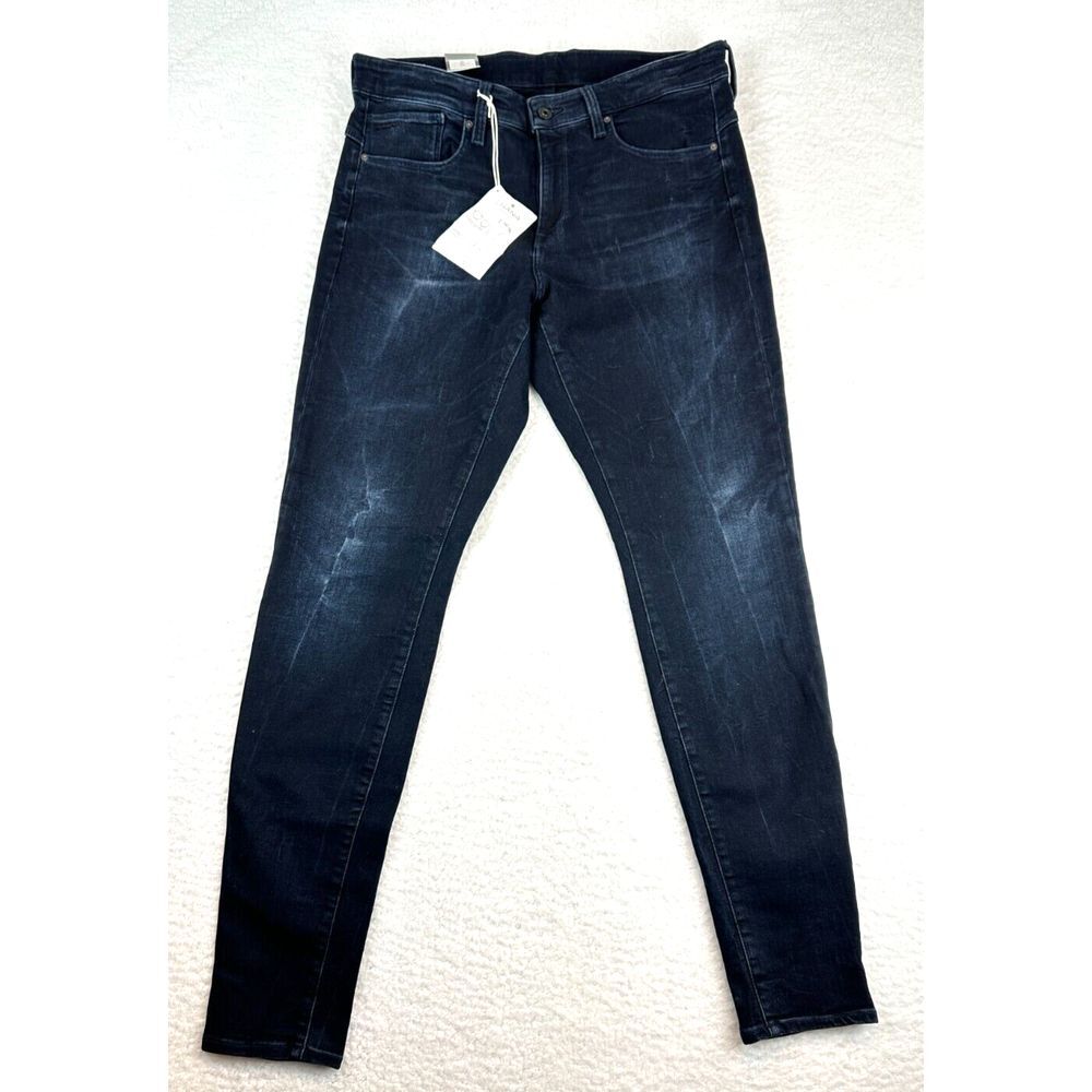 G-Star Raw Lhana Jeans Mens 31X32 Blue Denim Pocket Mid-Rise Skinny Leg Zip Fly